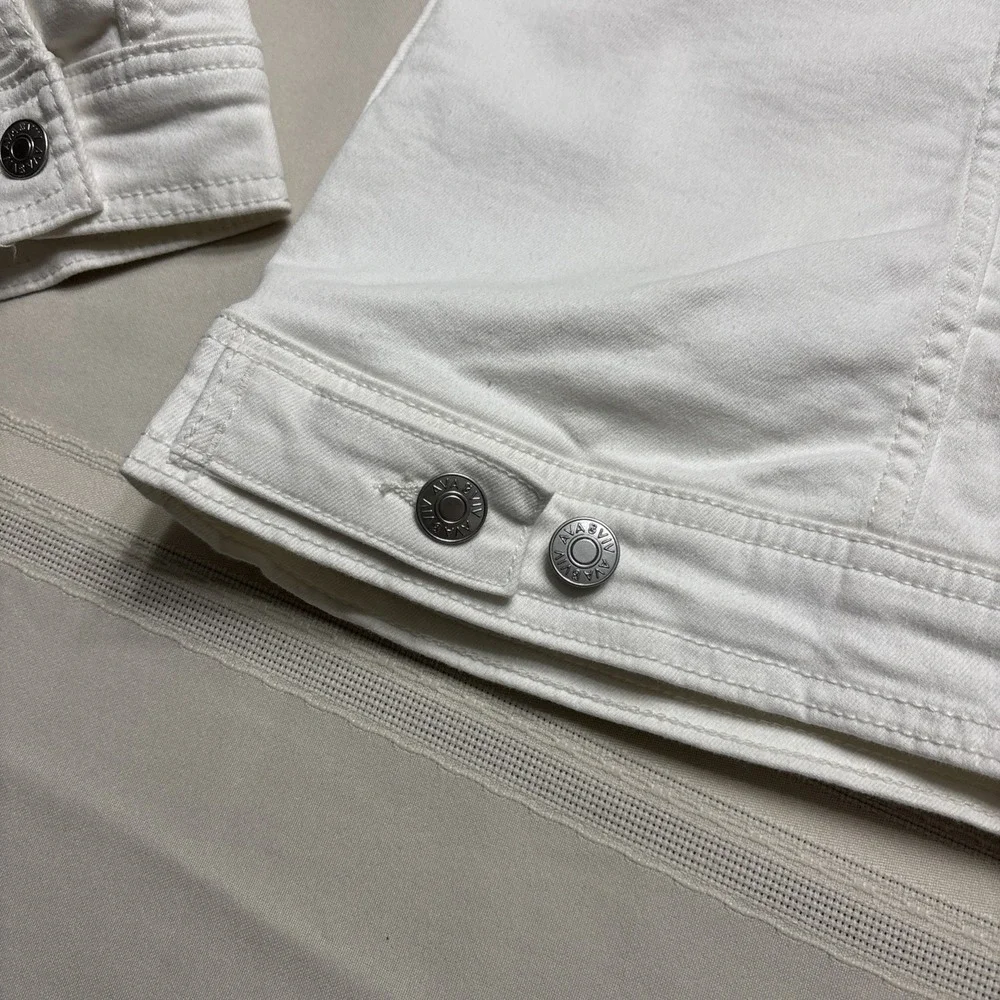 Classic Jean Jacket Solid color‎ WHITE size 1XL Retro y2K 90-now